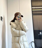 美力城長款羽絨服女2024新款90鵝絨過膝外套時尚連帽城市休閑戶外運動風 科技灰（版型寬松建議拍小一碼） S 曬單實拍圖