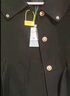 白鹿語(yǔ)冬季100%綿羊毛雙面呢大衣翻領(lǐng)可拆卸腰帶大衣外套女 黑色 M  曬單實(shí)拍圖