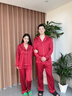 北極絨【秋上新】情侶睡衣女春秋季長袖結(jié)婚冰絲可外穿男士家居服套裝 曬單實拍圖