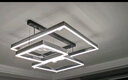 燈序吊燈客廳燈大燈led方形主燈飾簡約現(xiàn)代大氣家用北歐全屋燈具套餐 黑色40+60+80/三色光 曬單實拍圖