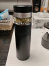 MOORMANLLY法國品牌高檔純鈦保溫杯男士茶水分離泡茶杯教師節(jié)禮物生日伴手禮 紳士黑-316L內(nèi)膽-蓋可喝水 曬單實拍圖