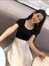 品牌女裝連衣裙女2025春夏新款百搭名媛顯瘦氣質(zhì)減齡職業(yè)襯衫裙 襯衫＋半身裙 M 曬單實(shí)拍圖