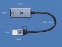 毕亚兹 USB/Type-C转RJ45网线转接头 双口百兆有线网卡转换器免驱动 苹果Mac华为笔记本电脑扩展坞外置网口 实拍图