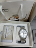 冠琴（GUANQIN）瑞士認證手表情侶表一對全自動(dòng)機械表防水商務(wù)情侶對表情人節禮物 精鋼白面一對 曬單實(shí)拍圖