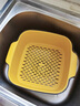優(yōu)勤（YOUQIN）雙層洗菜盆瀝水籃多功能廚房家用新款水果盤(pán)客廳濾菜簍淘洗菜籃子 【加厚雙層大號】芒果黃 曬單實(shí)拍圖