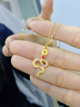 中國黃金（CHINA GOLD）蛇本命年黃金項鏈女足金吞金靈蛇吊墜七夕情人節禮物送女朋友老婆 足金琺瑯吞金靈蛇吊墜【贈銀鏈】投資金 曬單實(shí)拍圖