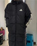阿迪達斯（adidas）男女情侶裝長(cháng)款羽絨服冬季新款連帽厚運動(dòng)服過(guò)膝保暖防風(fēng)外套 黑色/情侶款/2025新款 XL 曬單實(shí)拍圖