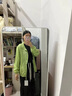 浪莎（LangSha）防曬衣女2024夏季新韓版寬松百搭防曬服透氣輕薄外套 綠色 口袋拉鏈 XL 建議120-135斤 曬單實(shí)拍圖