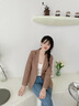 伊婭莎西裝外套女氣質(zhì)休閑職業(yè)套裝酒店前臺西服女工裝物業(yè)珠寶店工作服 (常規(guī))卡其色外套單件 XL 推薦110-120斤 曬單實拍圖
