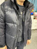 喬易倫假兩件立領(lǐng)羽絨服男冬季潮牌痞帥加厚上衣服2025新款男士冬裝外套 黑色 M 曬單實(shí)拍圖