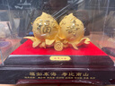 京峰閣 特大號絨沙金壽桃祝壽擺件 送長(cháng)輩老人生日禮物八十大壽賀壽賀禮 特大號福壽雙全 曬單實(shí)拍圖