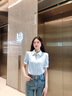 歐黎蔓（OULIMAN）法式時(shí)尚短袖襯衫上衣女2024夏季新款小眾設(shè)計(jì)感條紋高端棉質(zhì)襯衣 藍(lán)綠色 160/84A/S 曬單實(shí)拍圖