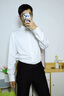 威可多（VICUTU）【Ever襯衫】男士潮流去污襯衫長(zhǎng)袖商務(wù)百搭舒適襯衣 白色 L (175B) 曬單實(shí)拍圖
