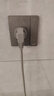 正泰（CHNT）開關(guān)插座面板86型暗裝無框大板套餐五孔插座電源網(wǎng)絡(luò)空調(diào)6T拉絲灰 一開單控三孔16A 曬單實拍圖