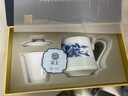 富玉陶瓷茶杯個人專用高檔家用待客泡茶杯茶水分離高端會議辦公杯 釉下彩江南韻茶漏杯 曬單實拍圖
