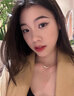 憶瑾s999足銀三生有杏項鏈女韓版時尚小清新杏葉氣質(zhì)鎖骨鏈情人節(jié)禮物 【贈證書】S999足銀-白金色 曬單實拍圖
