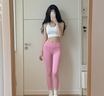 caramella秋褲女士打底褲7A抗菌黑繃帶提臀24年冬季新品保暖褲 粉色 170 曬單實(shí)拍圖