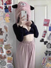 JERRIE MOCK多巴胺 性感無(wú)痕內(nèi)衣女聚攏小胸顯大無(wú)鋼圈收副乳辣妹字母文胸罩 玫紅套裝 75/34AB(蜜桃杯約1.7cm) 曬單實(shí)拍圖