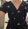 VEGA CHANG連衣裙女2025夏季新款小個(gè)子高級氣質(zhì)法式刺繡收腰顯瘦小黑裙 雛菊黑 M 曬單實(shí)拍圖