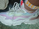 特步山海系列女鞋運動(dòng)鞋女休閑鞋子女2026年春秋季新款跑步老爹鞋 白粉紅 38 曬單實(shí)拍圖