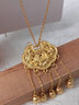 中國黃金（CHINA GOLD）黃金吊墜足金蓮花鈴蘭花項(xiàng)鏈好運(yùn)連連平安鎖金鎖包圣誕禮物女 約1.9g 曬單實(shí)拍圖
