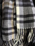 鉑吶苓格子圍巾2025保暖秋冬韓版百搭圍巾男女同款加長(cháng)加厚披肩學(xué)生圍脖 格子圍巾【波浪黑色】 曬單實(shí)拍圖