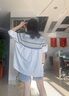 革曼孕婦裝夏季短袖上衣時(shí)尚洋氣時(shí)髦2024新款小個(gè)子薄款孕婦兩件套 白色短袖+牛仔短褲 M 曬單實(shí)拍圖