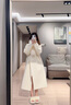 KAISENSHI鄂爾多斯市產(chǎn)2024冬季新款雙面羊絨大衣女長(zhǎng)款毛呢白色外套 產(chǎn)自鄂爾多斯市-千金白 (含狐貍毛圍脖) S 曬單實(shí)拍圖