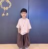迪弟.尼  HEYDIDY男童褲子2024夏裝新款兒童薄款長(zhǎng)褲中小童寶寶燈籠褲棉布九分褲 卡其色 110cm 曬單實(shí)拍圖