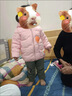 迪士尼童裝嬰兒棉服冬季小童加厚兒童羽絨棉衣秋冬寶寶女童男童連帽外套 氣球熊橘粉 90 建議80-90cm1歲-1歲半cm 曬單實(shí)拍圖