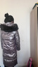意枕上黑色高端亮面羽絨服女2025年新款冬季中長(cháng)款大毛領(lǐng)過(guò)膝加厚潮 黑色真毛領(lǐng) L 125-135斤 曬單實(shí)拍圖