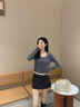 森馬毛衣女短款正肩緊身顯瘦2025春季圓領(lǐng)假兩件毛衫109125107002 曬單實(shí)拍圖
