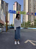 廣月藍高腰開(kāi)叉牛仔半身裙女新款早春a字裙包臀半裙小個(gè)子梨形中長(cháng)裙 復古藍 M 建議體重 90-105 曬單實(shí)拍圖