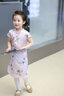 安若童 AREITONG新復(fù)古回潮旗袍夏裝2024新款女童真絲中國風(fēng)旗袍裙桑蠶絲連衣裙旗 鳥語花香 130 曬單實拍圖