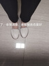 卡帝樂鱷魚（CARTELO）媽媽鞋牛筋軟底舒適女鞋夏季中年鏤空白鞋中老年真皮一腳蹬豆豆鞋 米色 37 曬單實(shí)拍圖