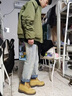 安初夏飛行員夾克外套男士休閑套裝美式春秋季棒球服男裝痞帥搭配三件套 Y6588綠色外套+長白T+7013藍色牛 XL 曬單實拍圖