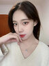 周大金 CHOW TAI KING足銀項鏈女海洋之心吊墜小眾高級時尚首飾品生日禮物送女朋友老婆 海洋之心項鏈【送禮盒配證書】 曬單實拍圖