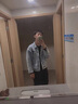北海二巷卡通涂鴉印花春季水洗淺色破洞情侶牛仔外套男2024新款夾克男潮牌 淺藍色 L (120-140斤) 曬單實拍圖