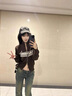 棉致加絨加厚顯瘦復(fù)古微喇牛仔褲女秋冬季寬松直筒百搭休閑褲子女高腰 6982藍(lán)色【加絨高品質(zhì)46】 L 108-118斤 曬單實(shí)拍圖