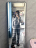 Shelley Jones民族風(fēng)毛呢重磅休閑褲子男秋冬季新款寬松直筒衛式褲百搭運動(dòng)長(cháng)褲 黑灰色 XL [建議125-145斤] 曬單實(shí)拍圖