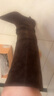 73Hours女鞋摩卡情緒冬季新品細跟純色尖頭堆堆靴時裝靴 紅棕色 36 曬單實拍圖