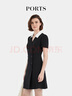 PORTS寶姿春季新品女裝優(yōu)雅通勤雙排扣裝飾連衣裙ALP8D014RWP127 黑色 M (6) 曬單實(shí)拍圖