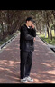 杭潮社日系cityboy黑色牛仔外套男裝三件套高級感男生酷帥穿搭套裝春季 黑色外套+白長(cháng)袖襯衫+卡其休閑褲 3XL 曬單實(shí)拍圖