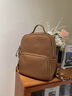 CADUNI KAISER牛皮雙肩包女新款初中高中大學(xué)生書(shū)包大容量多功能背包輕便旅行包 棕色 減重減負高顏值通勤出差運動(dòng) 曬單實(shí)拍圖