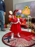 長(zhǎng)命富貴 女童連衣裙嬰幼兒加絨衣服新年裝過(guò)年衣服拜年服中式周歲禮服女寶寶兩件套保暖加厚公主裙 富貴雙魚馬甲+裙子（加絨） 80 曬單實(shí)拍圖