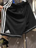 阿迪達斯（adidas）足球服團隊印號組隊跑步印制足球短褲休閑運動(dòng)跑步足球運動(dòng)短褲 黑色亞碼#BK4766 M 曬單實(shí)拍圖