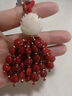 一只小鹿天然相思豆菩提蓮花汽車(chē)鑰匙扣掛件飾鏈圈繩墜男女情侶手機鏈禮物 蓮開(kāi)富貴：相思紅豆手機鏈款 曬單實(shí)拍圖