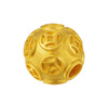 中國黃金足金黃金吊墜金錢(qián)滿(mǎn)滿(mǎn)圓珠轉運珠手鏈串珠路路通串珠首飾  曬單實(shí)拍圖