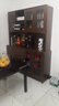 求柯新中式實(shí)木餐邊柜酒柜客廳一體靠墻柜子家用廚房碗柜儲物茶水柜 曬單實(shí)拍圖