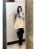 矜持范休閑褲女灰色運動(dòng)褲女春夏秋季新款高腰直筒寬松闊腿褲子女學(xué)生 黑色 [春秋]有口袋 薄款 L 建議100-115斤 曬單實(shí)拍圖